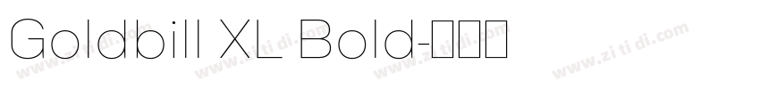 Goldbill XL Bold字体转换
